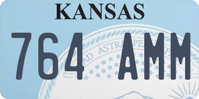 KS license plate 764AMM