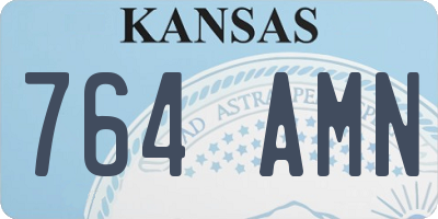 KS license plate 764AMN