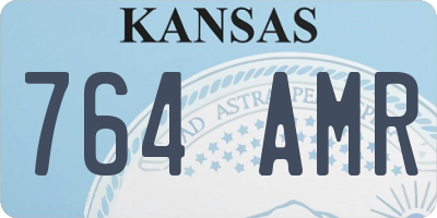 KS license plate 764AMR