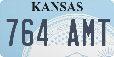 KS license plate 764AMT