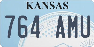 KS license plate 764AMU