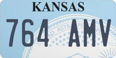 KS license plate 764AMV