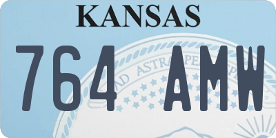 KS license plate 764AMW