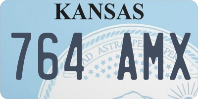 KS license plate 764AMX