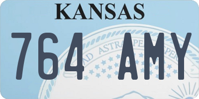KS license plate 764AMY