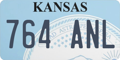 KS license plate 764ANL