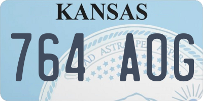 KS license plate 764AOG