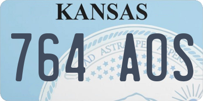KS license plate 764AOS