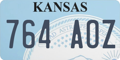 KS license plate 764AOZ