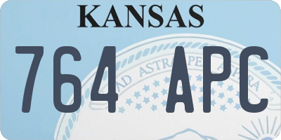 KS license plate 764APC
