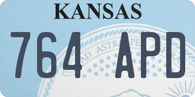KS license plate 764APD