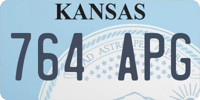 KS license plate 764APG