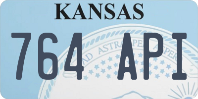 KS license plate 764API