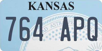 KS license plate 764APQ