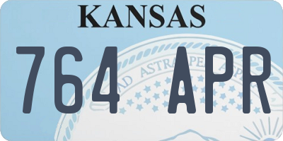 KS license plate 764APR