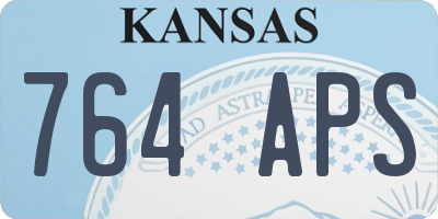 KS license plate 764APS