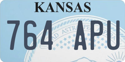 KS license plate 764APU
