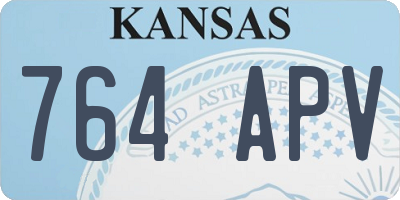 KS license plate 764APV