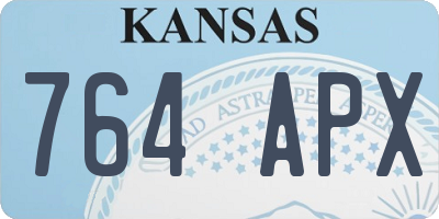 KS license plate 764APX