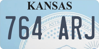 KS license plate 764ARJ