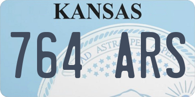 KS license plate 764ARS