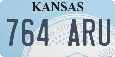 KS license plate 764ARU