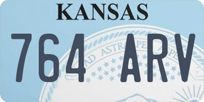 KS license plate 764ARV