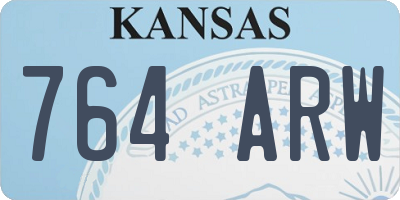 KS license plate 764ARW