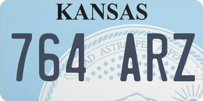 KS license plate 764ARZ