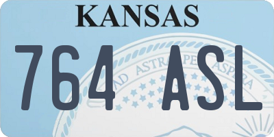KS license plate 764ASL