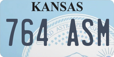 KS license plate 764ASM
