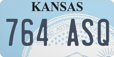KS license plate 764ASQ