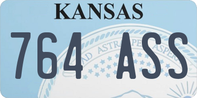 KS license plate 764ASS