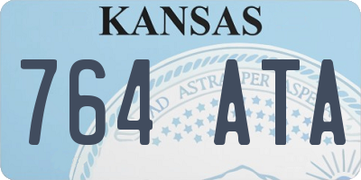 KS license plate 764ATA