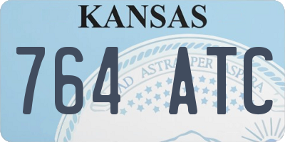 KS license plate 764ATC