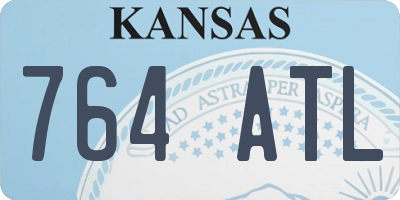 KS license plate 764ATL