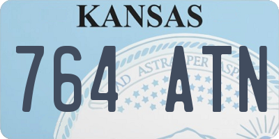 KS license plate 764ATN