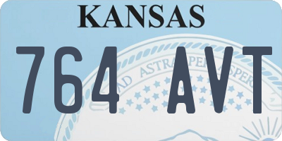 KS license plate 764AVT