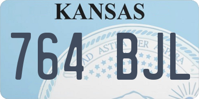 KS license plate 764BJL