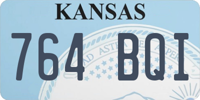 KS license plate 764BQI
