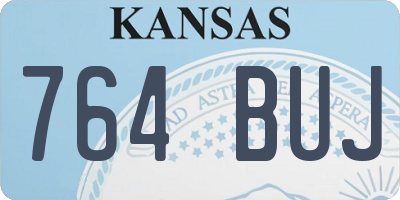 KS license plate 764BUJ