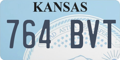 KS license plate 764BVT