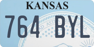 KS license plate 764BYL