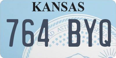 KS license plate 764BYQ
