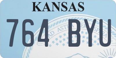 KS license plate 764BYU