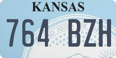 KS license plate 764BZH