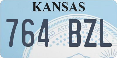 KS license plate 764BZL