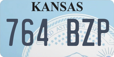 KS license plate 764BZP