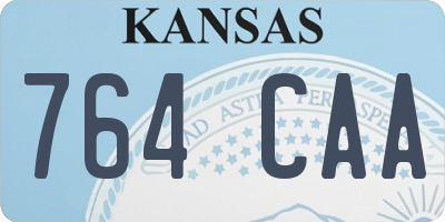 KS license plate 764CAA