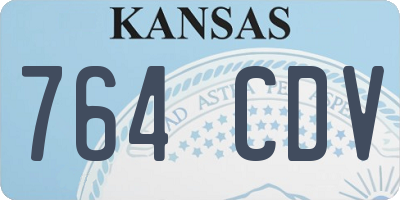 KS license plate 764CDV